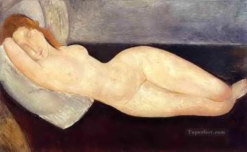 アメデオ・モディリアーニ Painting - 右腕に頭を乗せて横たわる裸婦 1919年 アメデオ・モディリアーニ
